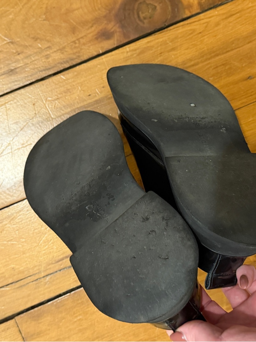 Wandler Rosa Black Gloss Leather Backless Loafers - Picture 9 of 10